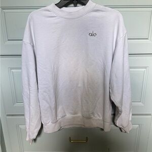 ALO Yoga Men's Light Gray Crewneck Sweater